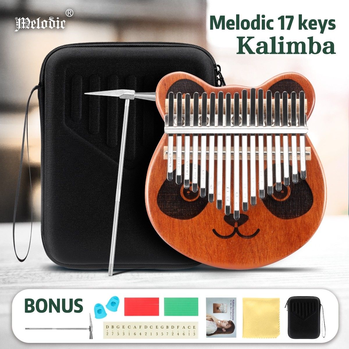 Kalimba 17 Tasti In Acrilico – Pianoforte A Pollice Portatile Con Custodia, Per Bambini E Adulti, Strumento Musicale Da Viaggio
