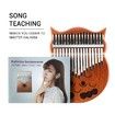 Melodic 17 Keys Owl Kalimba Mahogany Wood Thumb Piano Finger Percussion w/ Tuning Hammer