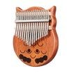 Melodic 17 Keys Owl Kalimba Mahogany Wood Thumb Piano Finger Percussion w/ Tuning Hammer