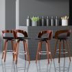 4x Levede Wooden Bar Stools Swivel Barstool Kitchen Stool Dining Chairs Wood