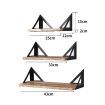 Levede Floating Shelf Brackets Shelves Bookshelf Wall Mount Rack Storage 3 PCS