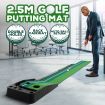 2.5M Golf Putting Mat Indoor Putting Greens Golf Practice Mat with Auto Ball Return