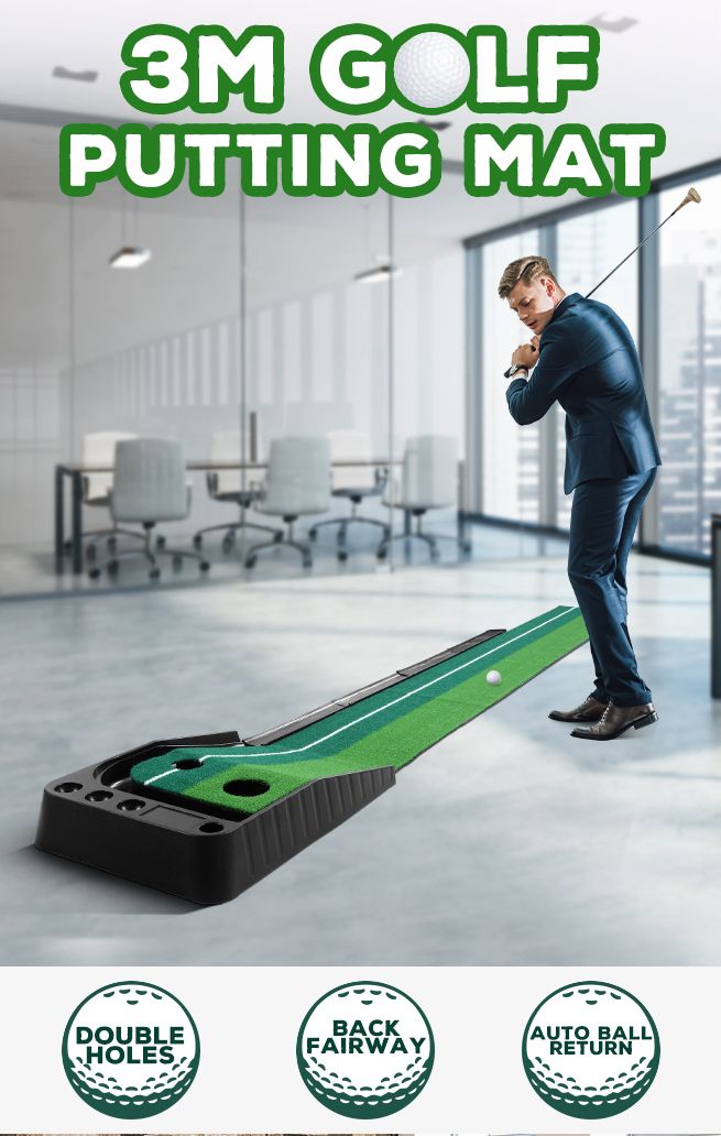 indoor putting mat with ball return