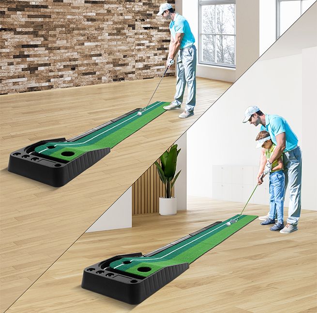 indoor putting mat with ball return