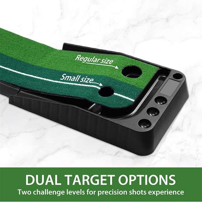 indoor putting mat with ball return