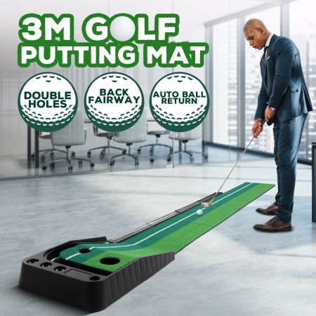 indoor putting mat with ball return