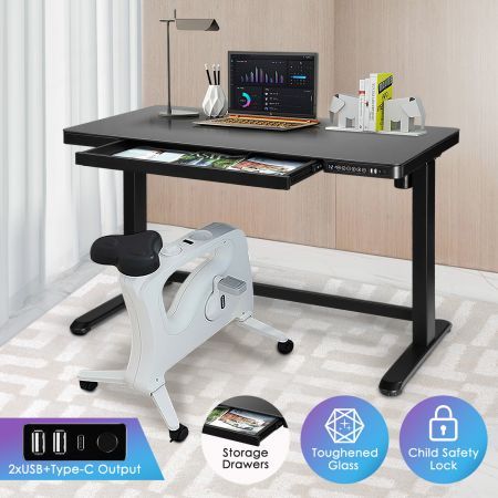 Electric Motorised Standing Desk Height, Home Office Furniture Sit Stand Desk