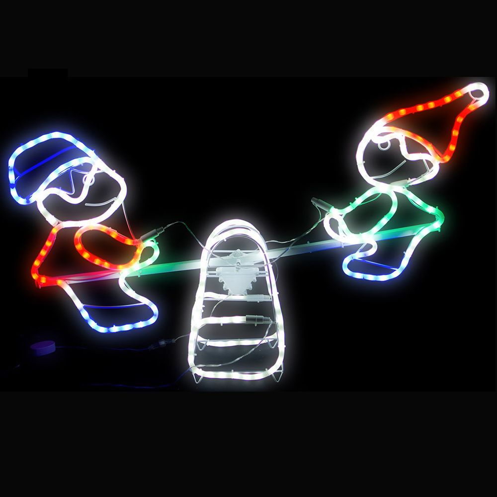 Stockholm Christmas Lights LED Rope Elf See-Saw Outdoor Garden Xmas Decoration 96 x 50CM