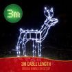 Stockholm Christmas Lights 100 LEDs Solar Standing Reindeer Outdoor Garden Xmas 84CM Tall