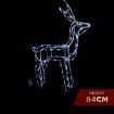 Stockholm Christmas Lights 100 LEDs Solar Standing Reindeer Outdoor Garden Xmas 84CM Tall