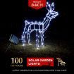 Stockholm Christmas Lights 100 LEDs Solar Standing Reindeer Outdoor Garden Xmas 84CM Tall