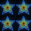 Stockholm Christmas Lights LED Rope Star 4 in 1 Outdoor Garden Xmas Decoration 80 x 80CM