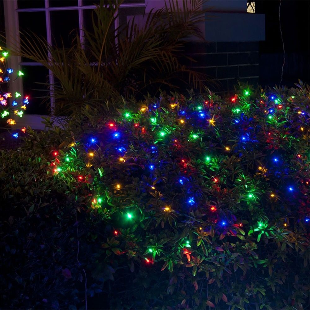 Stockholm Christmas Lights 150 LEDs Solar String Net Multi Color Outdoor Garden 2.5x1.3M