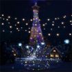 Stockholm Christmas Lights 250 LEDs Solar Tree with Top Star Outdoor Garden Xmas 210CM