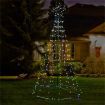Stockholm Christmas Lights 250 LEDs Solar Tree with Top Star Outdoor Garden Xmas 210CM