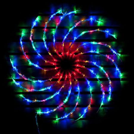 Stockholm Christmas Lights 100 LEDs Spinning Multi Colour Fairy Outdoor Garden Xmas 50CM