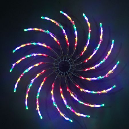 Stockholm Christmas Lights 100 LEDs Spinning Multi Colour Fairy Outdoor Garden Xmas 50CM