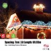 Stockholm Christmas String Lights 1000 LEDs Cool White Flashing Outdoor Garden Xmas 69.9M