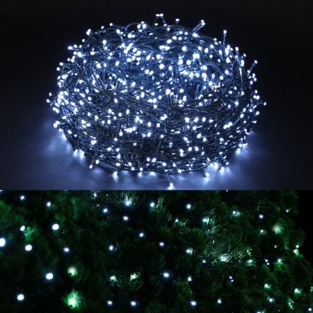 Stockholm Christmas String Lights 1000 LEDs Cool White Flashing Outdoor Garden Xmas 69.9M