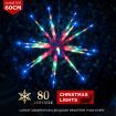 Stockholm Christmas Lights 80 LEDs Meteor Star Fairy Outdoor Garden Xmas Decoration 60CM