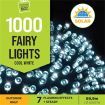 Stockholm Christmas Solar String Lights 1000 LEDs Cool White Fairy Outdoor Garden Decor