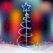 Stockholm Christmas Lights LED Rope Solar Spiral Tree with Star Outdoor Garden Xmas 90CM