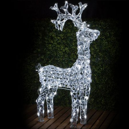 Stockholm Christmas Lights 150 LEDs Standing Reindeer Fairy Outdoor Garden Xmas Decoration