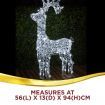 Stockholm Christmas Lights 150 LEDs Standing Reindeer Fairy Outdoor Garden Xmas Decoration