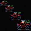 Stockholm Christmas Lights LED Rope 4Wd Reindeer Motif Outdoor Garden Xmas Decoration 155CM