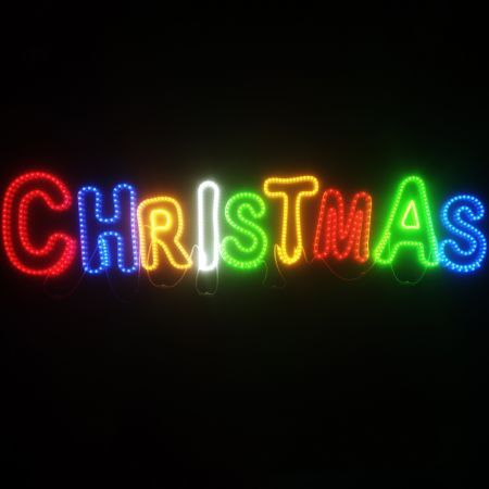 Stockholm Christmas Lights LED Rope Letter CHRISTMAS Sign Outdoor Garden Window Xmas 289CM