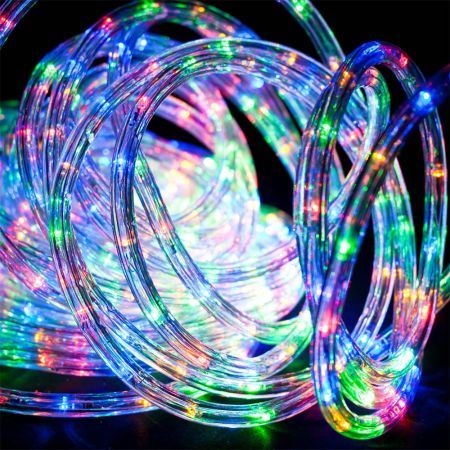 Stockholm Christmas Lights LED Ropelights Multi Color Flashing Outdoor Garden Xmas 25M
