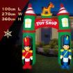 Stockholm Christmas Lights LED Inflatable Santa Claus' Toy Shop Arch House Xmas Motif Decor