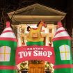 Stockholm Christmas Lights LED Inflatable Santa Claus' Toy Shop Arch House Xmas Motif Decor