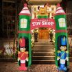 Stockholm Christmas Lights LED Inflatable Santa Claus' Toy Shop Arch House Xmas Motif Decor