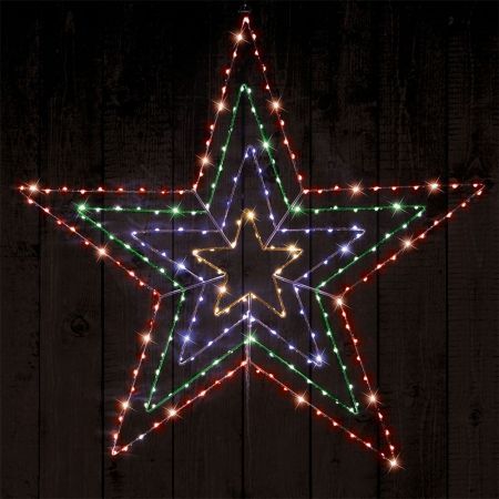 Stockholm Christmas Lights 230 LEDs 4-in-1 Star Multi-Colour Xmas Party Outdoor Garden 80CM