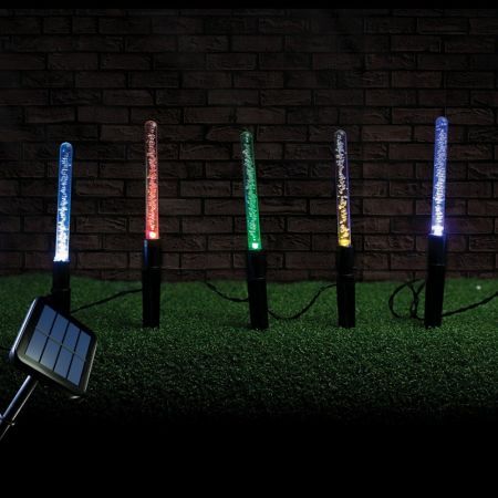Stockholm Christmas Lights 20pcs LED Solar Bubble Tube Outdoor Garden Path Xmas Decoration