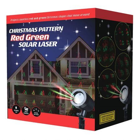 Stockholm Christmas Lights Solar Laser Dots with Motion Red/Green Icons Party Garden Decorations