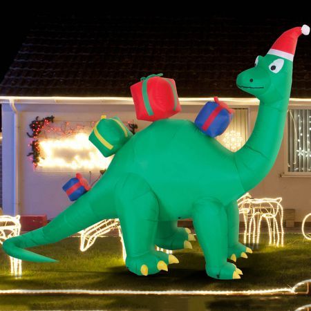 Stockholm Christmas Lights 3.4M LED Inflatable Cute Cool Dinosaur Outdoor Garden Xmas Motif