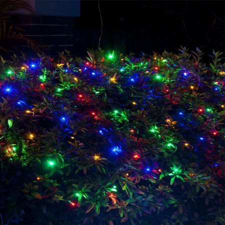 Stockholm Christmas Lights 600 LEDs Solar String Net Multi Color Outdoor Garden 5x2.6M