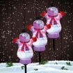 Stockholm Christmas Lights 3pcs LED Snowman Auto Disco Effect Path Outdoor Garden Decoration 47CM