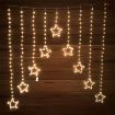 Stockholm Christmas Lights 307 LEDs Curtain Star Warm White Outdoor Garden Decoration