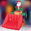 Stockholm Christmas Lights 2.15x1.5M Inflatable Santa Claus Driving Bulldozer Xmas Outdoor