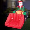 Stockholm Christmas Lights 2.15x1.5M Inflatable Santa Claus Driving Bulldozer Xmas Outdoor