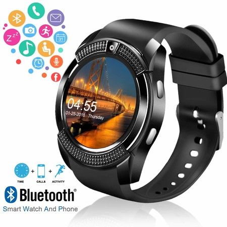 Touch Screen Bluetooth Smart Watch Wrist Phone Watch with SIM Card Slot & Camera smart Watch