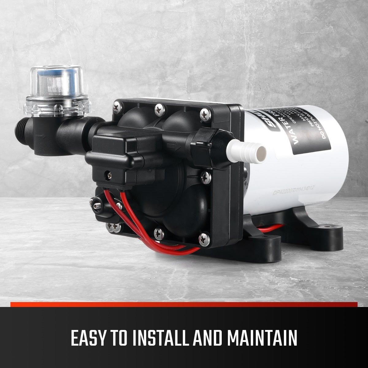 12V DC 55PSI 18L/min Pressure Diaphragm Water Pump for Caravan RV Boat