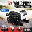 DC 12V 14.5L/min self-priming Water Pressure Diaphragm Pump Caravan Trailer Boat.