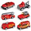 6 in 1 Die-cast Fire Truck Mini Rescue Emergency Fire Cars Toy Trucks Car