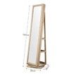 360 Degree Rotating Mirror Jewellery Cabinet Freestanding Jewellery Organiser Armoire