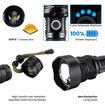 LED Flashlight,Zoomable And Water Resistant Torch with 26650 Battery And USB Rechargeable