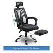 Executive High Back Mesh Office Computer Chair with Retractable Footrest